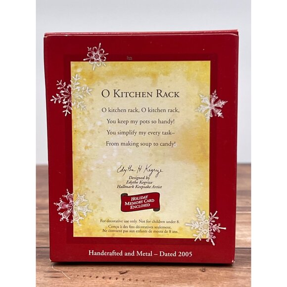 2005 HALLMARK ORNAMENT QXG4282 O KITCHEN RACK CHRISTMAS TREE EDITH KEGRIZE - Picture 2 of 8